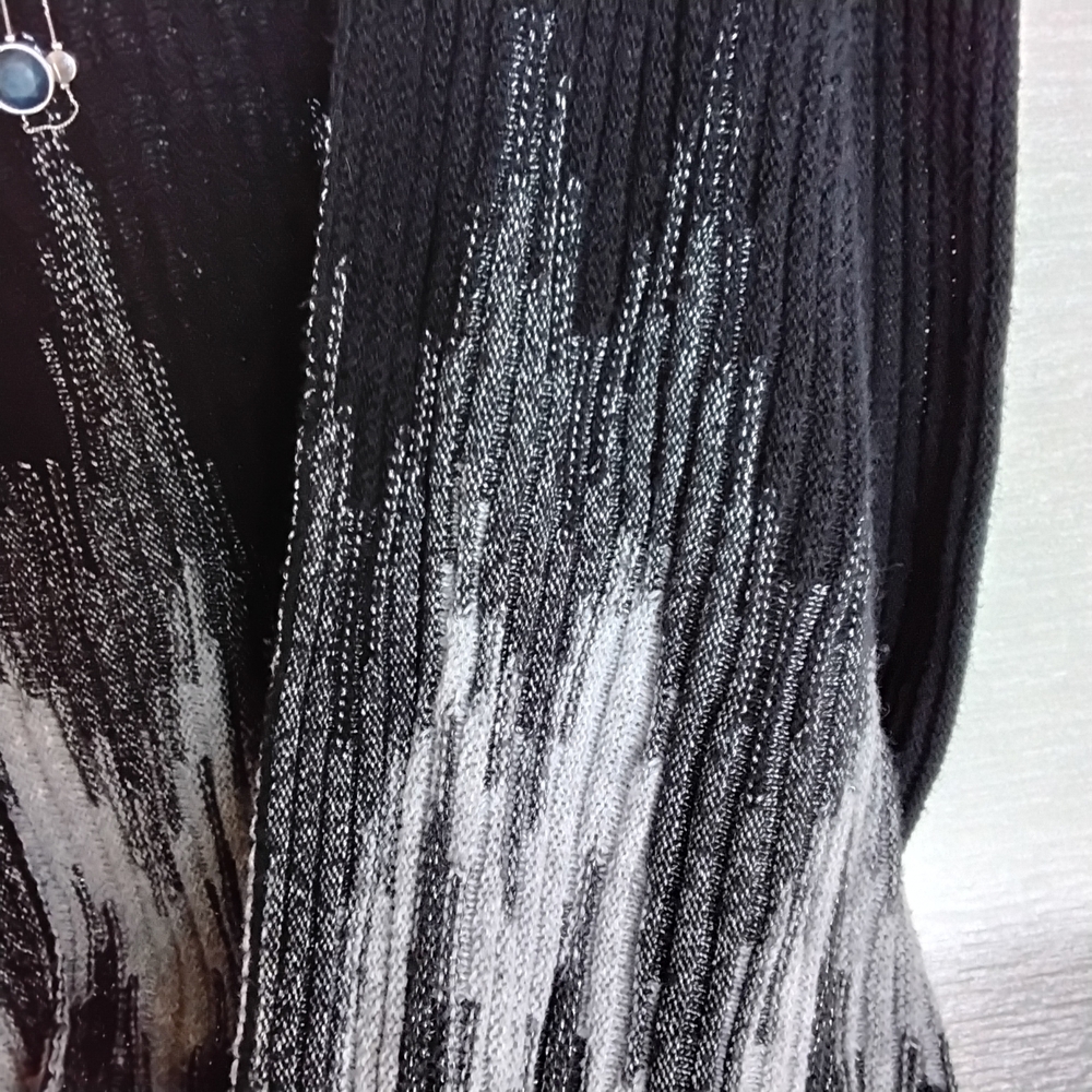 Chico's Black and Gray Cardigan Sweater - Picture 8 of 10